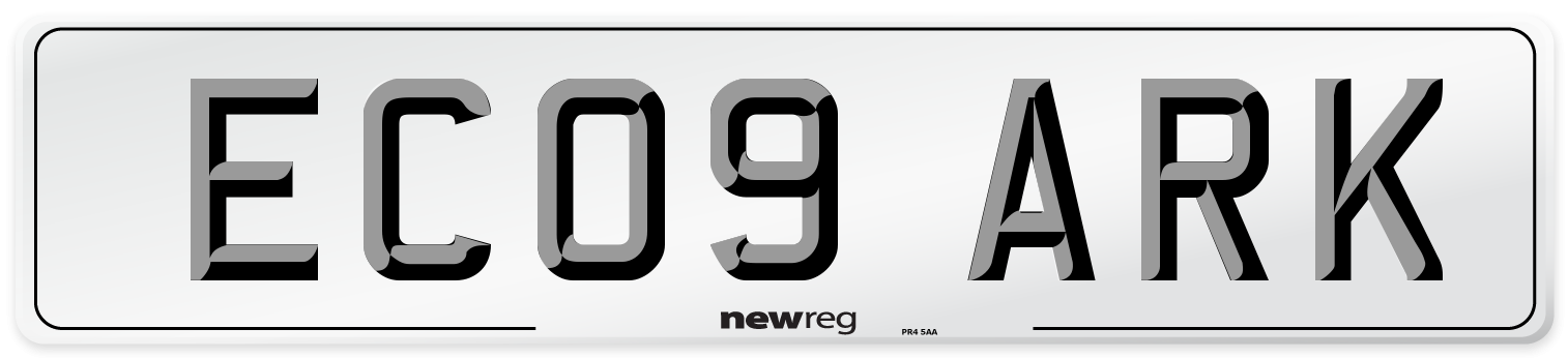 EC09 ARK Number Plate from New Reg